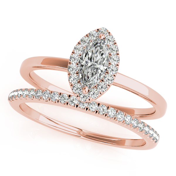 The Antonia Halo Engagement Ring, set view