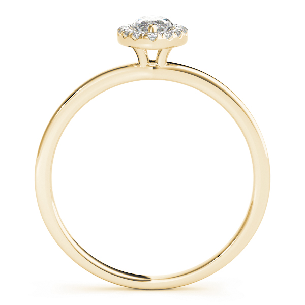 The Antonia Halo Engagement Ring, side view