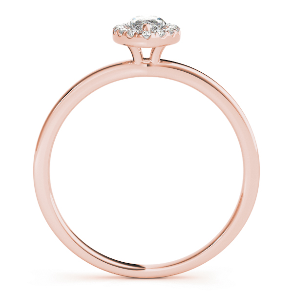 The Antonia Halo Engagement Ring, side view