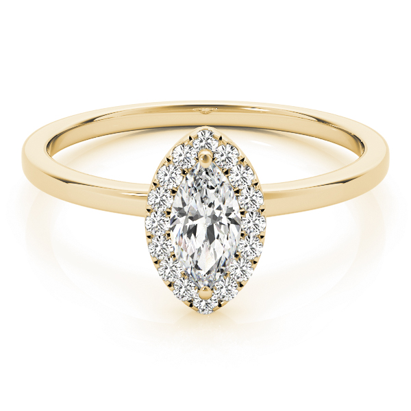 The Antonia Halo Engagement Ring, upright view
