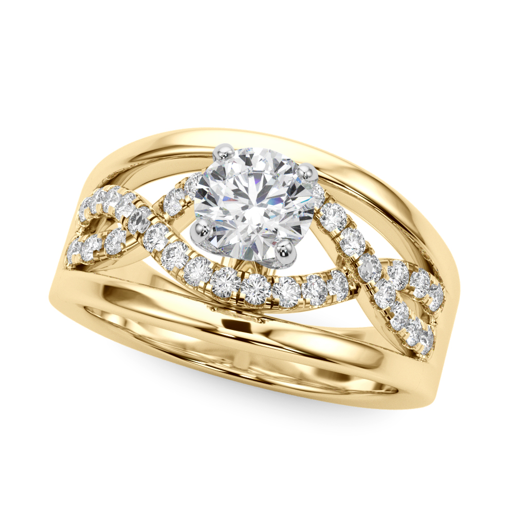 Infinity Twisted Shank Engagement Ring