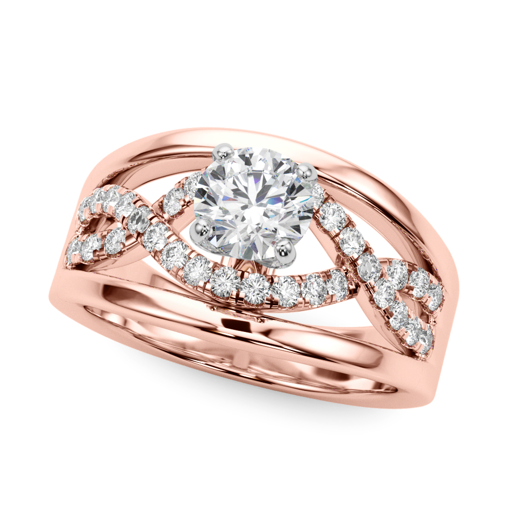 Infinity Twisted Shank Engagement Ring