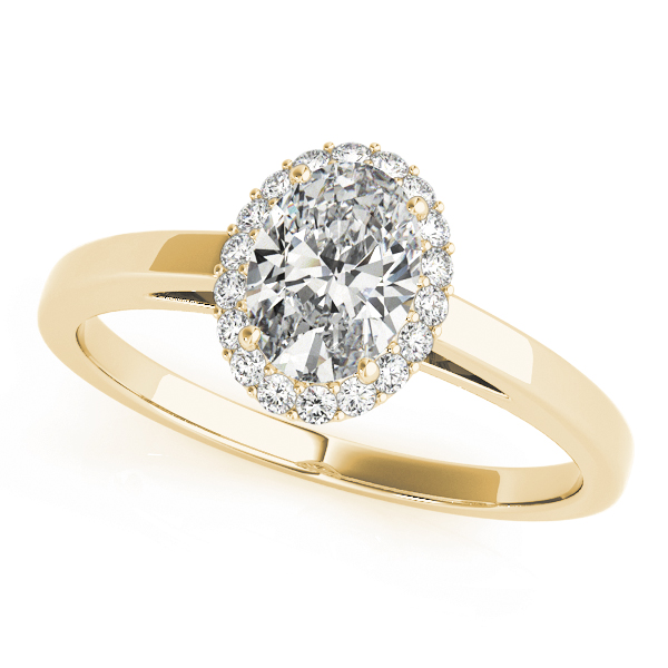 Oval Halo Engagement Ring