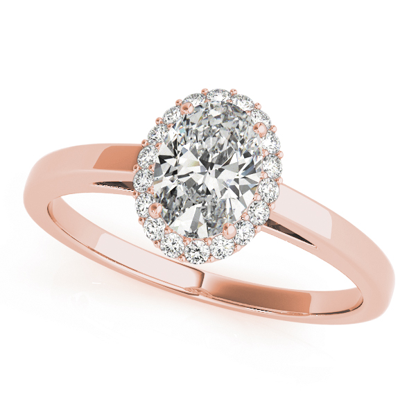 The Jane Halo Engagement Ring, front view