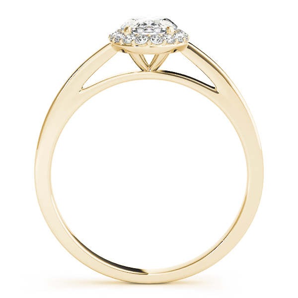 The Jane Halo Engagement Ring, side view