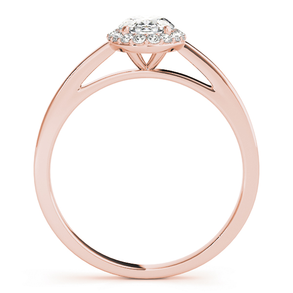 The Jane Halo Engagement Ring, side view