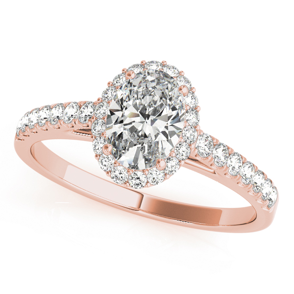 The Amelia Halo Engagement Ring, front view