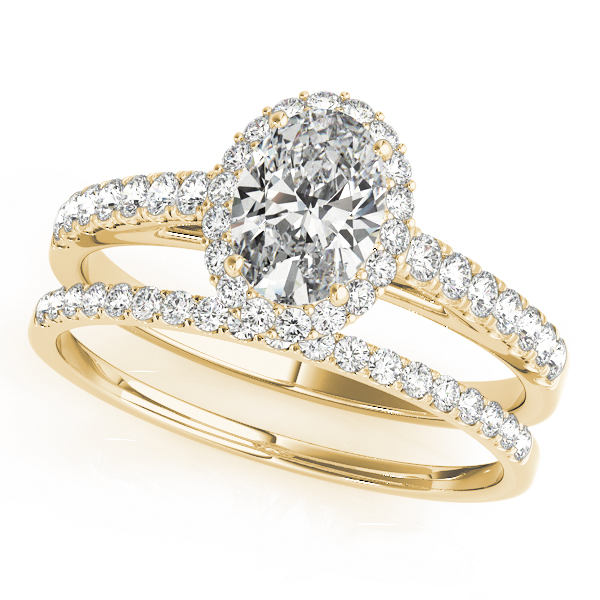 The Amelia Halo Engagement Ring, set view
