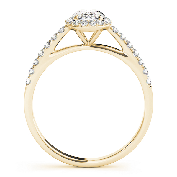 The Amelia Halo Engagement Ring, side view