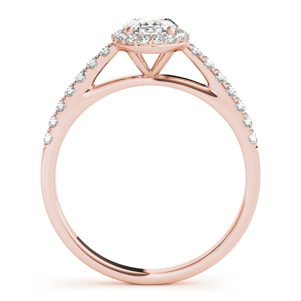 The Amelia Halo Engagement Ring, side view