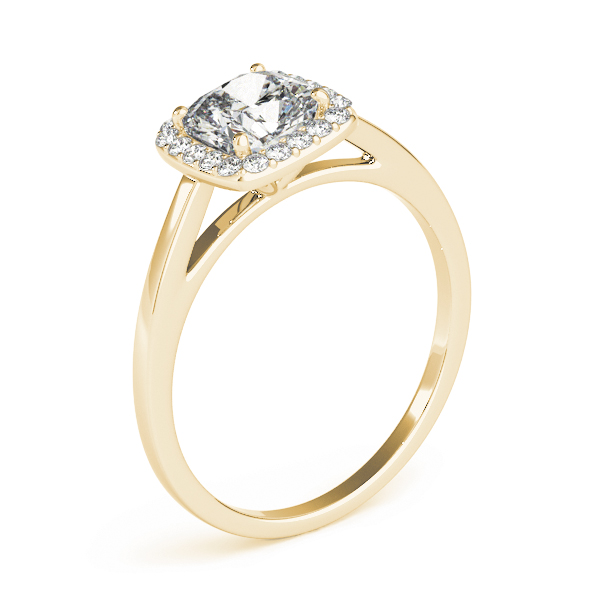 The Josephine Halo Engagement Ring, angled view