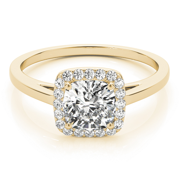 The Josephine Halo Engagement Ring, upright view