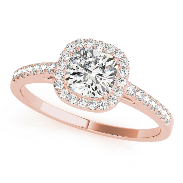 The Juliette Halo Engagement Ring, front view