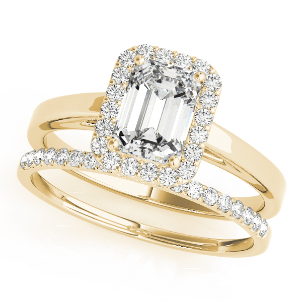 The Opal Halo Engagement Ring, set view