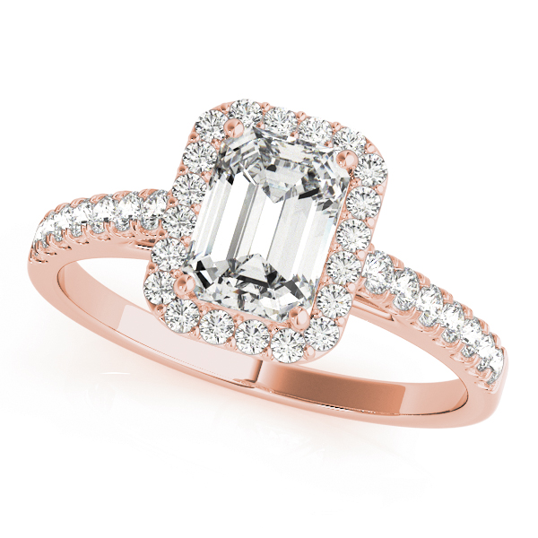 The Astrid Halo Engagement Ring, front view