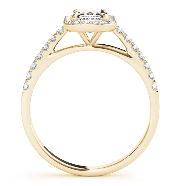 The Astrid Halo Engagement Ring, side view
