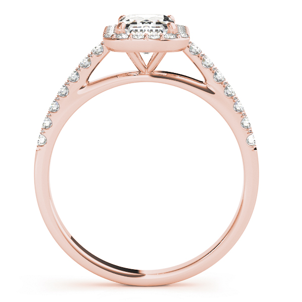 The Astrid Halo Engagement Ring, side view
