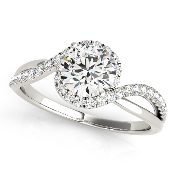 Bypass Split Shank Engagement Ring
