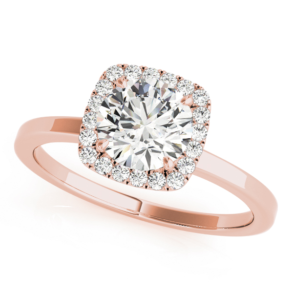 The Victoria Halo Engagement Ring, front view