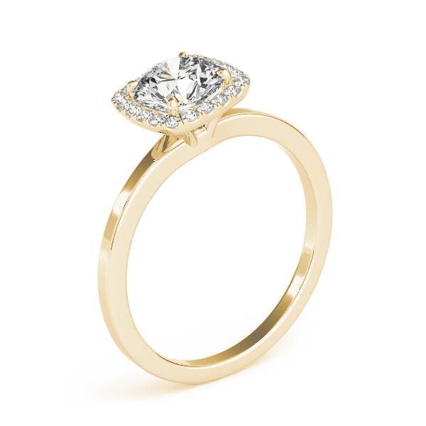 The Victoria Halo Engagement Ring, angled view