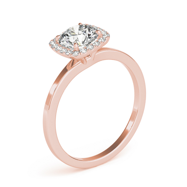 The Victoria Halo Engagement Ring, angled view