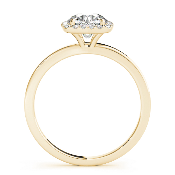 The Victoria Halo Engagement Ring, side view