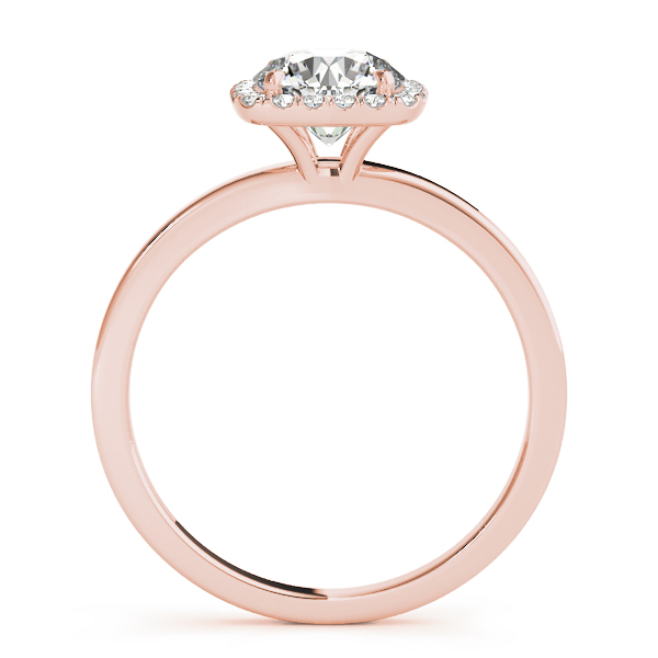The Victoria Halo Engagement Ring, side view