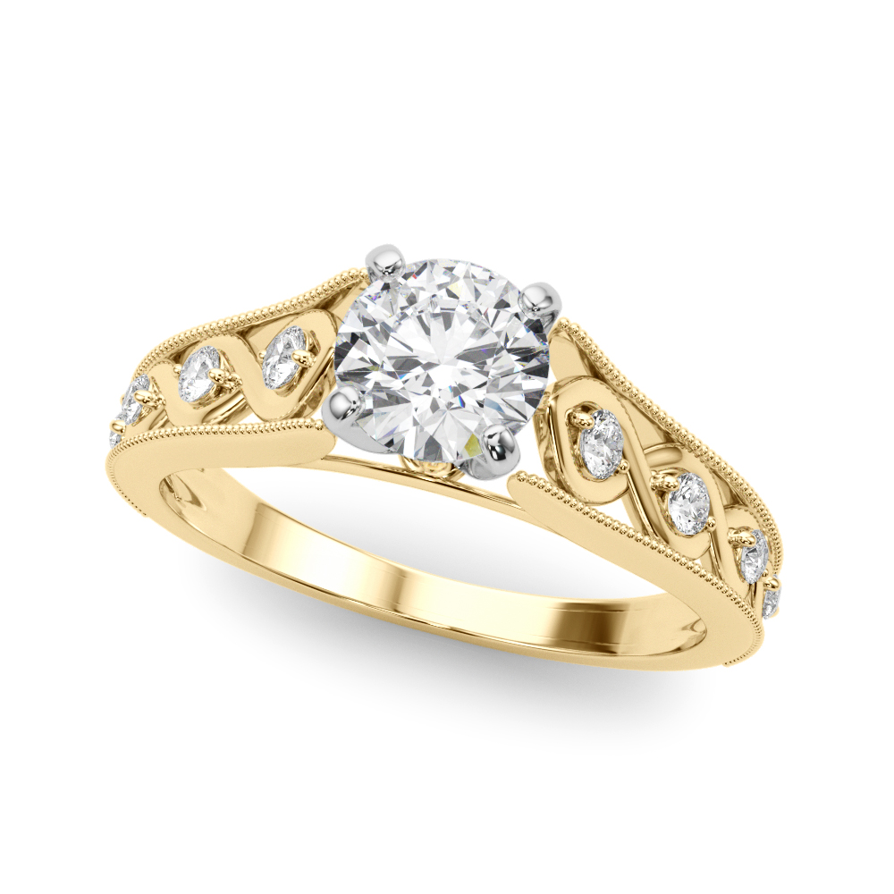 Single Row Prong Set Engagement Rings