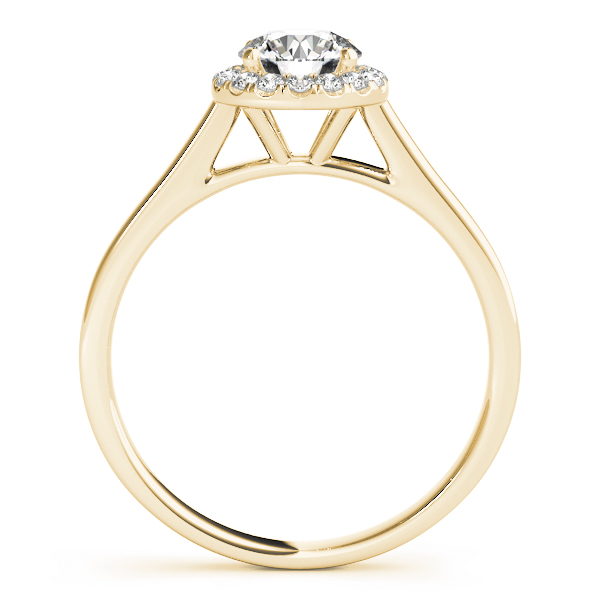 The Ramona Halo Engagement Ring, side view