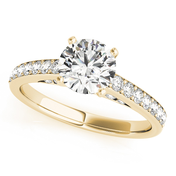 Single Row Prong Set Engagement Ring