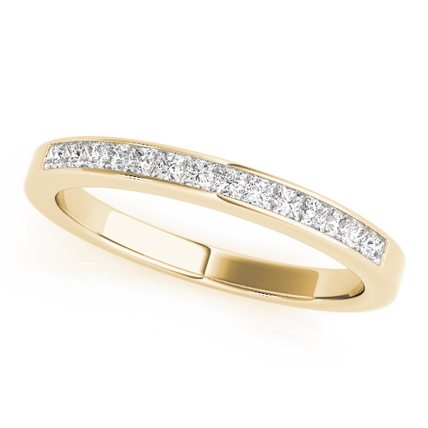 Channel Set Princess Cut Wedding Band