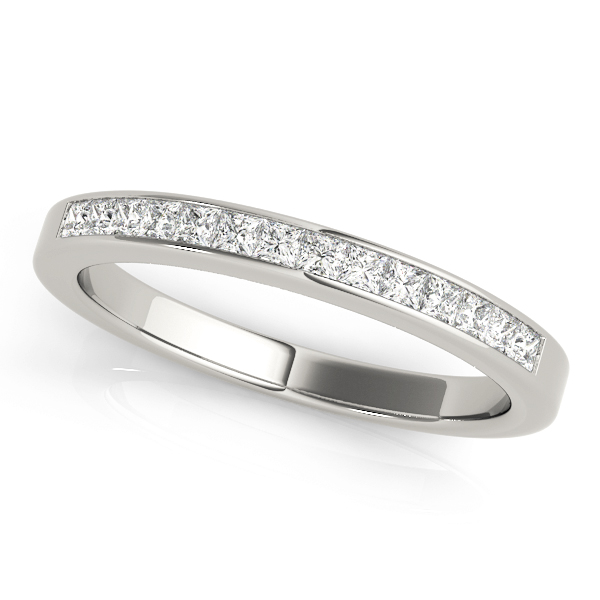 Channel Set Princess Cut Wedding Band