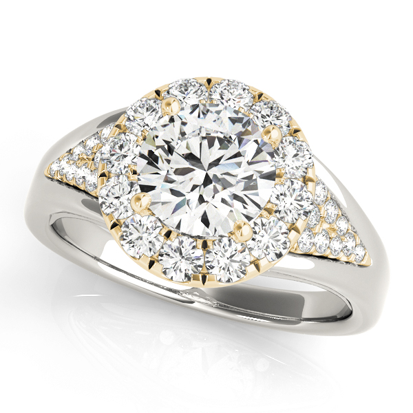Vintage Round Halo Engagement Ring