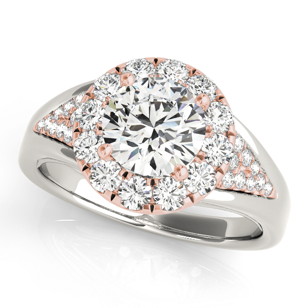 The Alexandra Halo Engagement Ring, front view