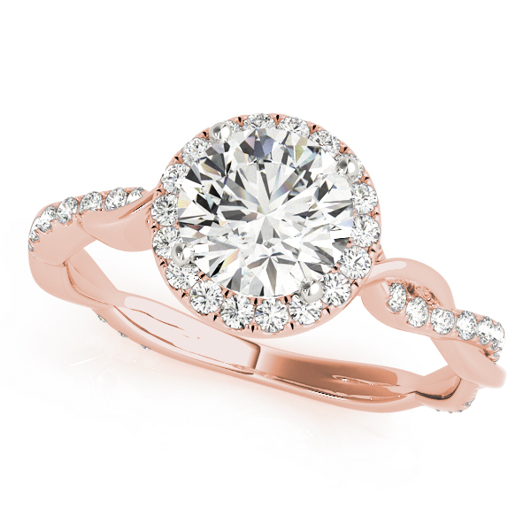The Natalia Halo Engagement Ring, front view