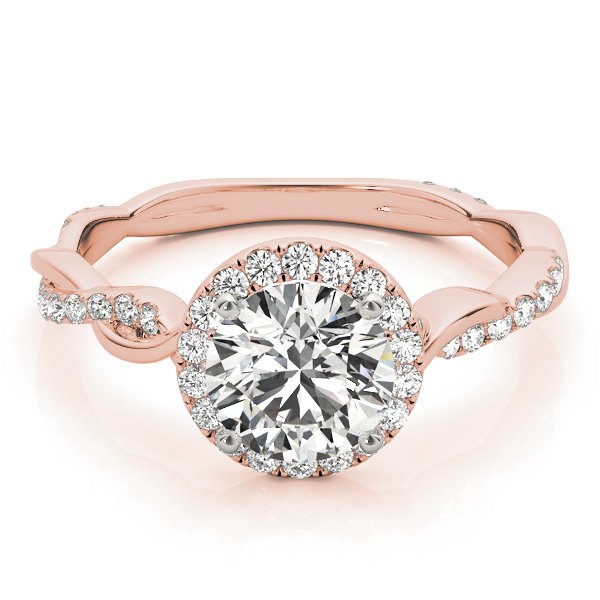 The Natalia Halo Engagement Ring, set view