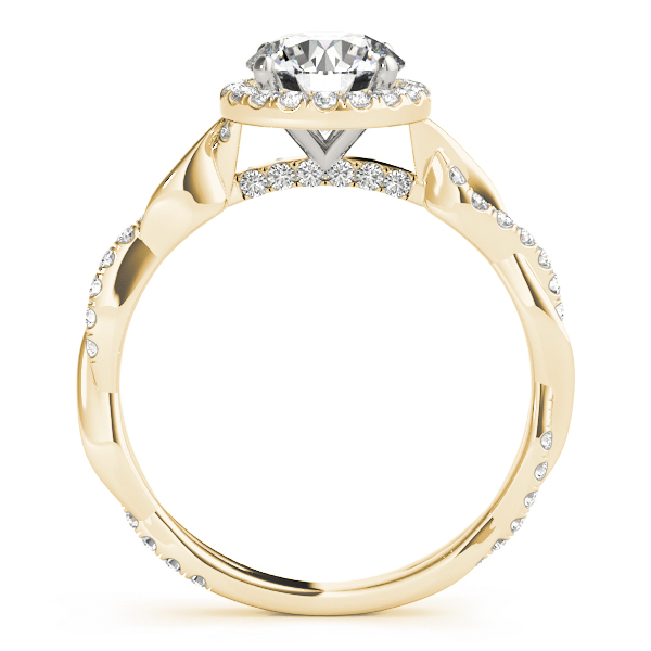 The Natalia Halo Engagement Ring, side view