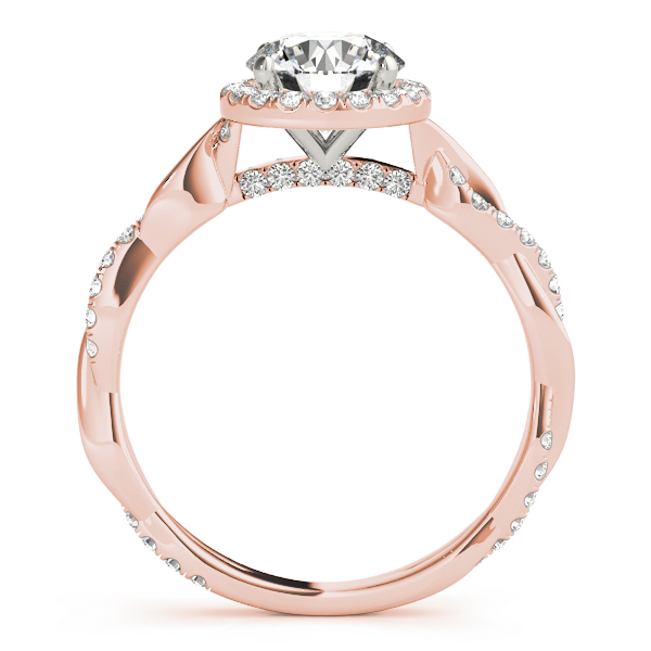 The Natalia Halo Engagement Ring, side view