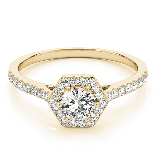 The Claudia Halo Engagement Ring, set view
