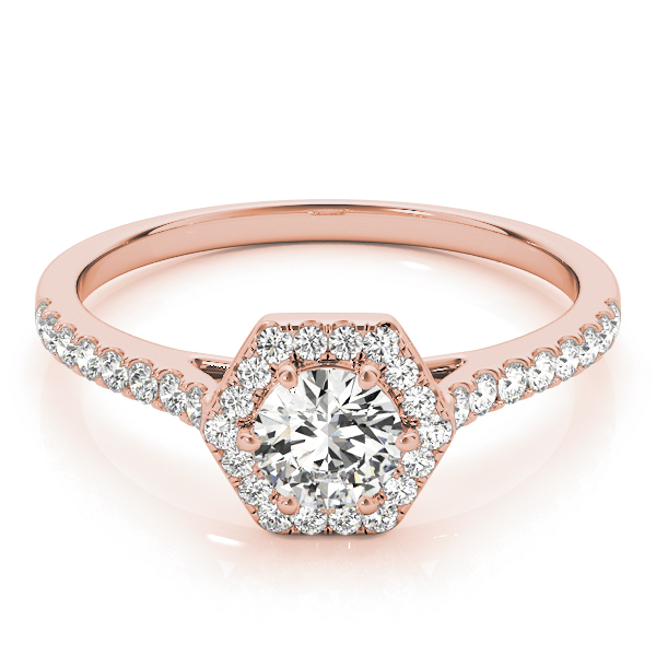 The Claudia Halo Engagement Ring, set view