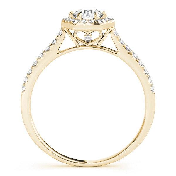 The Claudia Halo Engagement Ring, side view