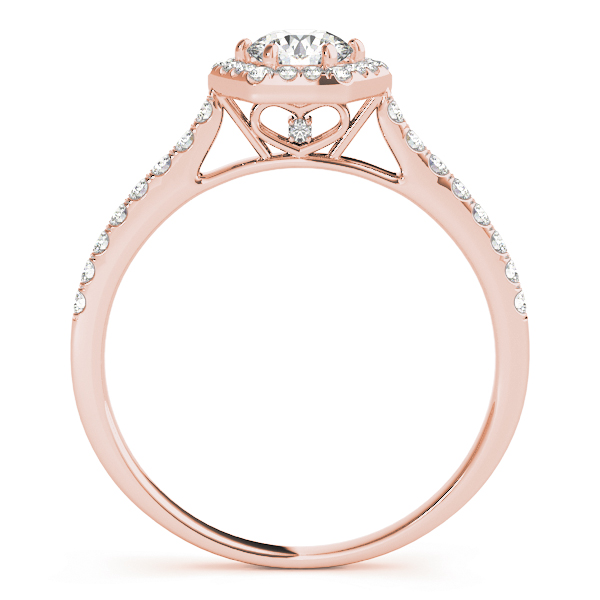 The Claudia Halo Engagement Ring, side view