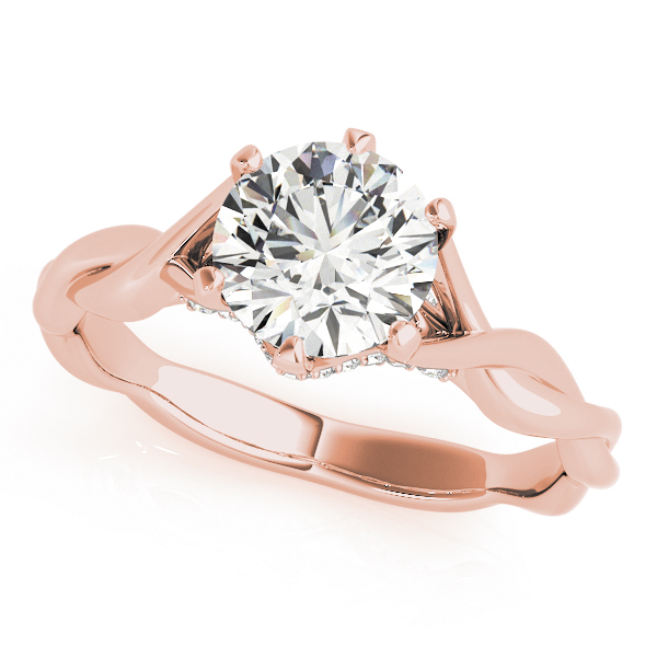 The Chloe Hidden Halo Engagement Ring, front view