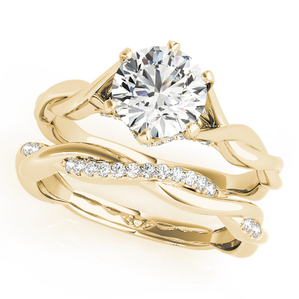 The Chloe Hidden Halo Engagement Ring, set view