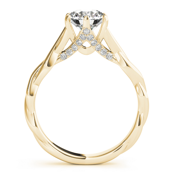 The Chloe Hidden Halo Engagement Ring, side view