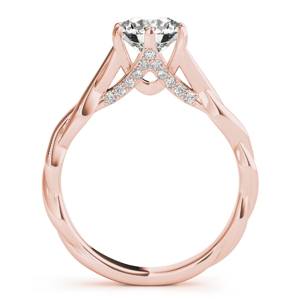 The Chloe Hidden Halo Engagement Ring, side view