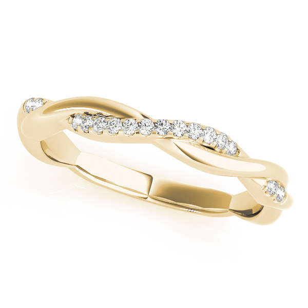 Twisting Diamond Wedding Band