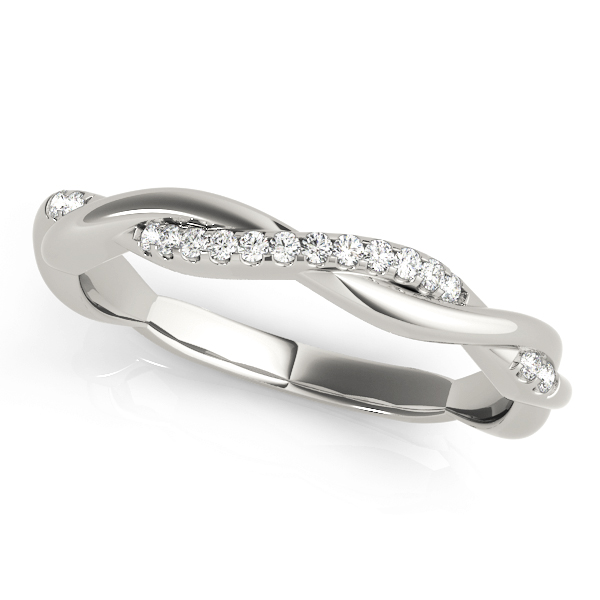 Twisting Diamond Wedding Band