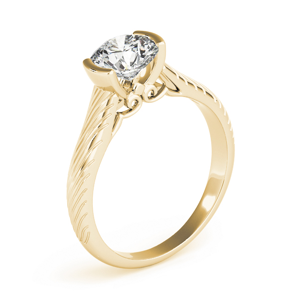 The Winifred Solitaire Engagement Ring, angled view