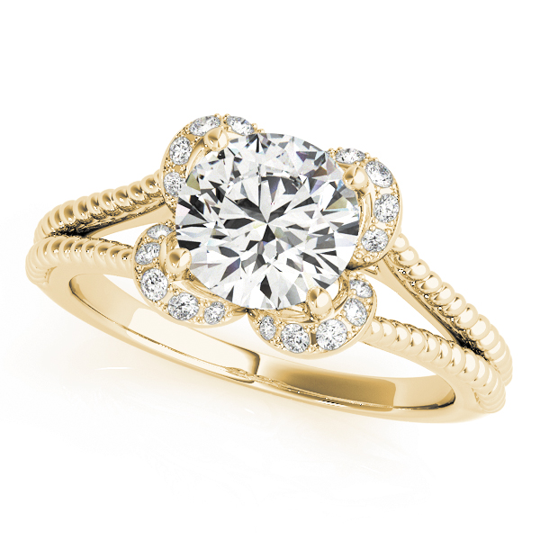 The Chloe Halo Engagement Ring II, front view